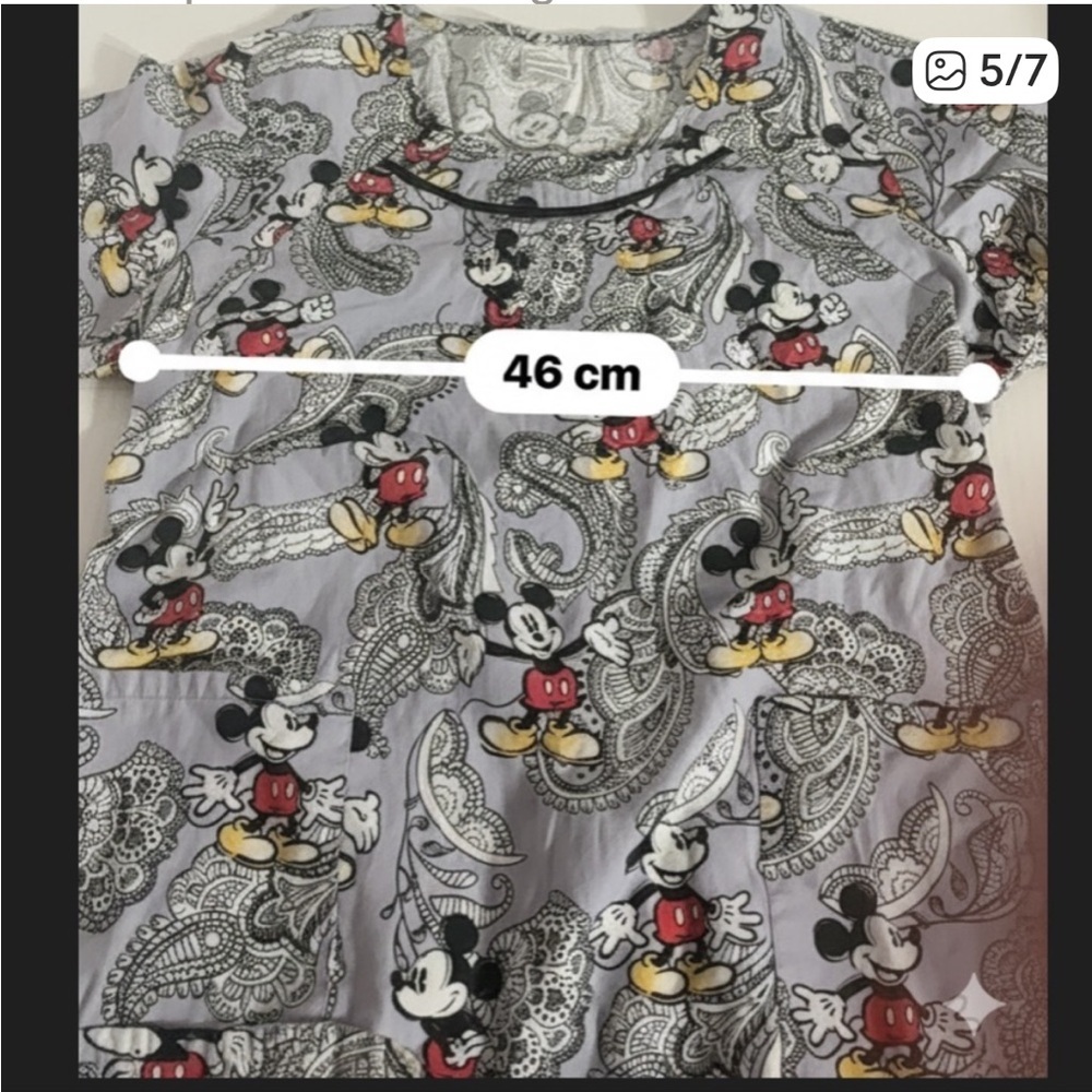 Disney ⚡️ Gray Women's Tee with Mickey Mouse Design size Large - Picture 4 of 7